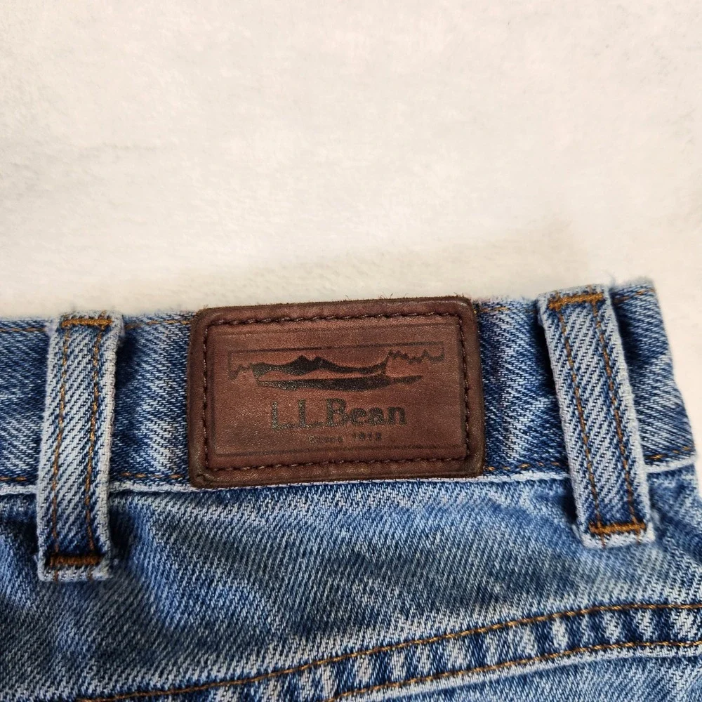 LL Bean Mens Classic Fit Straight Leg Blue Denim‎ Jeans 36x32 Medium Wash 220626